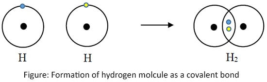 Formation of hydrogen molcule as a covalent bond
